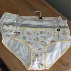 Laura Ashley Womens Floral Print Bottoms - Yellow and White